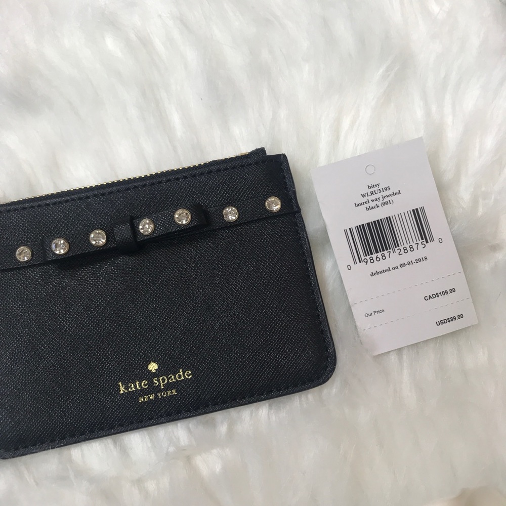 Kate Spade Bitsy Laurel Way Jeweled Coin Purse NWT - Picture 3 of 6